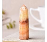 24 piedras naturales de color Torre de punta de cristal Amatista Cuarzo rosa Piedra curativa Mineral de energía Mineral Reiki Obelisco Decoración del hogar-Piedra de cerdo_50-60mm