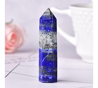 24 piedras naturales de color Torre de punto de cristal Amatista Cuarzo rosa Piedra curativa Mineral de energía Mineral Reiki Obelisco Decoración del hogar-Lapis lazuli_60-70mm