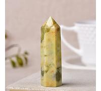 24 piedras naturales de color Torre de punto de cristal Amatista Cuarzo rosa Piedra curativa Mineral de energía Mineral Reiki Obelisco Decoración del hogar-Flor jade_50-60mm