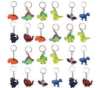 24 pieza Llavero de Dinosaurio, Fiesta Dinosaurios Llaveros, Dinosaurio Llavero Decoración, Dinosaurio Llaveros Regalos, Party Favor Llaveros, Niños Regalos dinosaurio Keychain, para Niños y Adultos