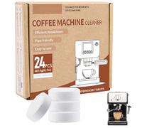 24 Pieza Pastillas de Limpieza y Descalcificador para Cafeteras Automáticas, Compatible con Jura, Siemens, Melitta, Nivona, Krups, Bosch, Miele y Más - Pastillas Descalcificadoras para Cafeteras