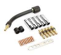 24 piezas 0,8 punta de contacto MIG soldadura contacto material consumible Kit soldadura compatible con Binzel 15AK soldador pistola