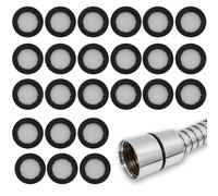 24 piezas 1/2 pulgadas alcachofa de ducha colador de agua plano junta junta negra manguera de ducha para grifos de ducha de mano