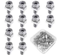 24 Piezas/12 juegosTornillos Batería Moto, Tornillos Batería, Tornillos Batería Moto para Proyectos de Bricolaje de Scooter ATV, Juego de Pernos y Tuercas de Acero Inoxidable 304 Nuts and Bolts(M6X16m