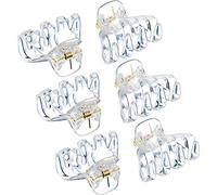 24 Piezas 3 cm Mini Grip Clip de Pulpo Pinza de Pelo de Araña (Transparente)
