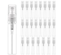 24 Piezas 5ml Mini Botella Spray, Botella de Spray rellenable Vacío Pequeña, Botella de Pulverizadora Transparente Portátil Viaje Botellas de Spray Atomizador para Perfume