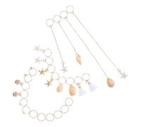 24 Piezas Adorno Cabello Concha Marina, Boho, Ligero | Plástico y Concha Falsa, para Trenzas y Peinados Rizados, Uso Diario y Fiestas, Estilo Oceánico