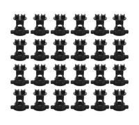 24 Piezas Aislador Redondo para Cerca Eléctrica de Plástico Negro | Montaje para Postes de Tubo, Compatible Alambre Agrícola, Uso en Granjas, Color Negro