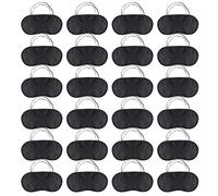 24 Piezas Antifaz para Dormir, Máscara para Dormir Ultrasuave Transpirable Antiluz, Antifaz Dormir Avion con Correas Ajustables para Viaje Avión Tren Familia Niño Hombre Mujere (Negro)