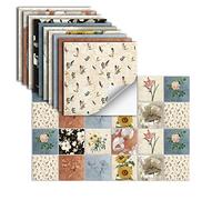 24 Piezas Azulejos Adhesivos Vinilo Autoadhesivo Pegatinas De Pared Impermeables Para Cocina Baño Azulejo Pared Chimenea Armario Pegatinas Decorativas,HZ-54,20x20cm