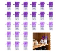 24 Piezas Bolsas Lavanda Vacías, Saquitos Vacíos para Lavanda, Algodón Gasa con Cordón Moradas, Bolsitas Reutilizables, Hierbas Secas, Especias, Saquitos para Armarios, Regalo y Decoración del Hogar
