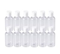 24 Piezas Botellas de Viaje Rellenables 60ml de Plástico Blanco | Organización de Aseo, Reutilizables y Ligeras, para Crema Solar y Mezclas de Aceites Color Aleatorio