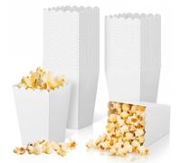 24 Piezas Caja de Palomitas de Maíz Blanco, 5.5×7.5×11cm Bolsas para Palomita De Maíz Blancas, Blancos para Palomitas De Maízs Cuencos para Palomita, Cacahuetes, Dulces, Galletas, Patatas Fritas