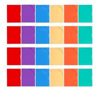 24 Piezas Carpeta de Colores en L para Documentos A4 de Plástico