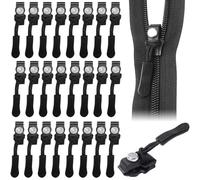 24 Piezas Cremallera Reparación, Reparador Cremallera Universal, 3 Tamaños Cursor Cremallera, extensión y sujeción, reemplazo deslizante de cremallera para carteras, equipajes, mochilas