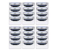 24 Piezas Cuchillas de Afeitar Compatible con Recambio para Hombre, Hojas de Afeitar 3 Capas, Compatible con Máquinas de Afeitar Húmedas, Diseño Antiobstrucción, Ideal para Uso Diario