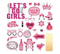 24 Piezas de Accesorios para fotografías de Vaquera, 1 Pieza de Inserto para Pastel, Estilo Vaquero del Lejano Oeste, Accesorios para Estudio fotográfico