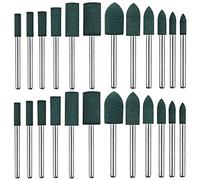 24 piezas de brocas eléctricas de goma de 3 mm brocas de pulido de goma de lijado fino kit de brocas para bricolaje rotativo molienda accesorio molde metal jade pulido