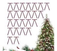 24 piezas de bucle a Navidad, bucles de árbol de Navidad con bucles de domesticación para árbol de Navidad, bucles de Navidad | Bucles rústicos, decoraciones navideñas, base navideña