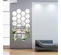 24 Piezas de Espejo de Acrílico Desmontable Pegatina de Pared Adornos Decoración para Hogar Sala de Estar Dormitorio (Estilo 3)