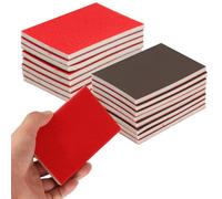 24 piezas de juego de esponjas de lija, almohadillas de lijado rellenas de espuma de 180-3000 grano, hojas de papel de lija en húmedo y seco, bloques de papel de lija para pulido de metal, paredes