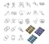 24 Piezas de Juguetes educativos, Juguetes de Metal, Juguetes creativos, Juegos educativos para niños, Regalos para niños, Juegos de Inteligencia, Juegos de Paciencia
