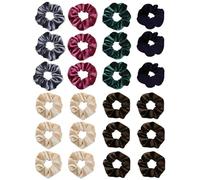 24 Piezas De Lujoso Anillo De Cabello, Anillo De Cabello Retro Simple, Anillo De Cabello De Terciopelo, Anillo De Cabello Elástico, Accesorios Para El Cabello De Niña, Herramientas De Peinado