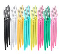 24 Piezas de Maquinillas de Afeitar Cejas Afeitadora Facial con Cubierta de Precisión (Multicolor A)