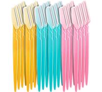 24 Piezas de Maquinillas de Afeitar Cejas Afeitadora Facial con Cubierta de Precisión (Multicolor B)