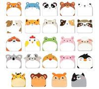 24 piezas de notas adhesivas para niños, material escolar Kawaii, divertido post it en forma de animal, pequeños blocs de notas para niños y estudiantes, dulces obsequios y pequeños regalos para