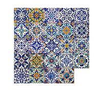 24 piezas de película brillante impermeable a prueba de aceite con respaldo adhesivo para cocina, baño, dormitorio, sala de estar, decoración de escaleras (color 05,10 x 10 cm)