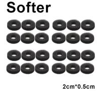 24 piezas de protección para el pulgar para anillos para una mejor experiencia de juego en PS4, PS5, Switch y Steam Deck (negro de baja elasticidad)