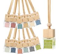 24 piezas de regalo de agradecimiento a granel de vidrio vacío difusor de aceite esencial difusor de aire para coche, adorno colgante inspirador, regalos inspiradores para personal, profesores