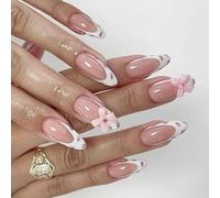 24 piezas de uñas a presión, tamaño mediano, tulipanes, patrones florales, reutilizables, falsas, cómodas, para ocasiones diarias, elegantes a presión para mujeres