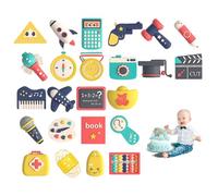 24 piezas decoraciones coreanas, set doljabi set seguro zhuazhou artículos de cumpleaños regalos de dibujos animados 1er cumpleaños tradicional doljanchi juguetes para bebé ceremonia coreana para
