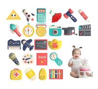 24 piezas decoraciones coreanas, set doljabi set seguro zhuazhou artículos de cumpleaños regalos de dibujos animados 1er cumpleaños tradicional doljanchi juguetes para bebé ceremonia coreana para
