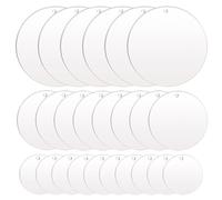 24 Piezas Disco Acrílico Transparente, 2mm Discos Redondos de Acrílico 5cm/7,5cm/10cm, Circulos Acrilico Transparente, para Pintura, Artesanía de DIY
