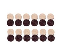 ＡＷＨＡＯ 24 Piezas Fichas de Damas Madera Juego Clásico Piezas Apilables Accesorios Ajedrez Peones Adecuado para Fiestas Niños Familia Educación
