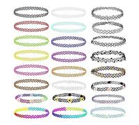 24 Piezas Gargantilla collar conjunto con decoración Collares collares Jarretera joyería moda Bijouterie moda para niñas niñas Niños Mujeres de caucho elástico/plástico colorido y elegante No.16