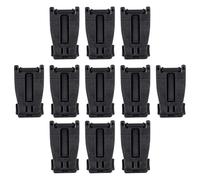 24 Piezas Hebilla de Conexión de Cincha para Mochila | Plástico Pom y Metal, Negro, para Montañismo y Reparación de Mochilas, Uso Exterior