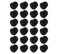 24 Piezas Interruptor Balancín Redondo de 23mm Negro | Plástico y Cobre, Uso hasta 15000 Veces, Resistente al Calor y Llama, Opción Ecológica
