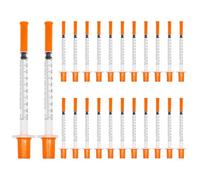 24 Piezas jeringas 1ml, 30g-13mm, Jeringas de Plástico Estériles con Tapa, Jeringa de Calostro para Alimentación de Mascotas Pequeñas, Riego de Plantas, Laboratorios, Científicos, Industriales