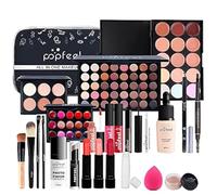 24 piezas Juego de Maquillaje, All in One Makeup Gift Set Incluye Eyebrow cream, Brillo de Labios, Brochas de Maquillaje, Sombra De Ojos para Mujeres Niñas