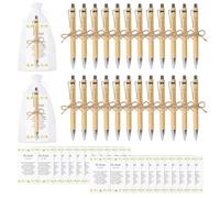 24 Piezas Juegos de Regalos de Bolígrafos de la Suerte, Grabado, Tarjetas de Suerte, Bolígrafos Inspiradores Español, Bolsas de Organza & 5m de Cuerda de Yute para Animar a los Compañeros