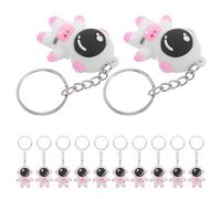 24 Piezas Llavero de Astronauta Rosa de Pvc, Anillo Único | Estilo Kawaii y Cartoon, Cambio Rápido entre Bolsos y Cremalleras, para Maestros y Adultos