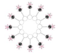 24 Piezas Llaveros de Astronauta Kawaii, Colgante Rosa | Pvc, Anillo Único, Ligero y Seguro, para Premios de Aula y Rellenos de Bolsa