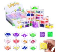 24 Piezas Mini Juegos Rompecabezas, Mini Juegos de Rompecabezas para Niños 3D Laberintos Puzzle Juegos con Niveles Diferentes para Regalos de Fiesta Juegos Cumpleaños