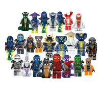24 piezas Ninjago Lego Mini figuras Master bloques de construcci?n juguetes colecci?n exhibici?n juguete