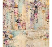 24 Piezas Pegatinas Scrapbooking Navidad 15 X 15 cm Papeles Scrapbooking Vintage Papel de Diseño Papel Decorativo Manualidades para Diario DIY álbumes Carta Cuaderno Pegatinas(verde retro)