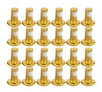 24 piezas Pernos de freno de disco de bicicleta T25 Tornillos de freno de disco de bicicleta coloridos M5 x10mm / 0.4in Pernos de rotor de freno de disco de resistencia al desgaste de acero(oro)